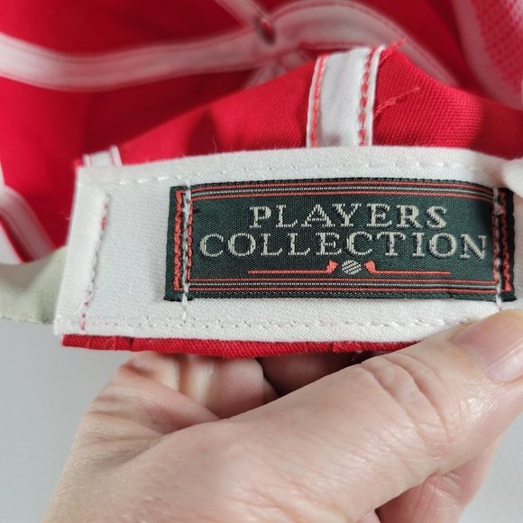 Vintage Truckers Hat Red Crown Lodge Rope Style Players Collection Strapback - Picture 7 of 7